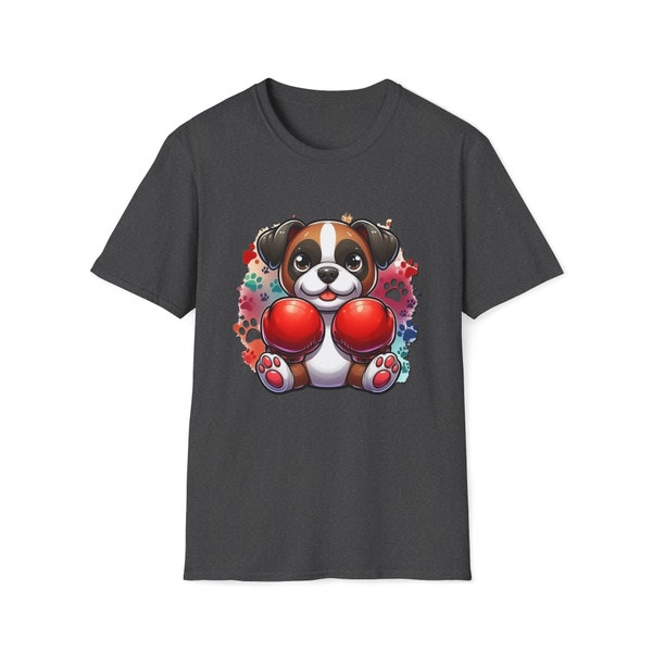 Boxer Puppy, camiseta unisex teñida de ropa, diseño divertido de un cachorro Boxer literal para cualquier dueño de perro, divertido boxer Pup de regalo