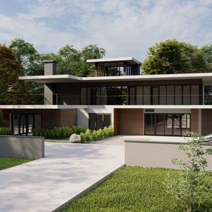 Klein huis, huisplan, modern huis, klein huis, framehuis, villa, huisplan 5 slaapkamers, betonnen huis, digitaal plan, dublex huis