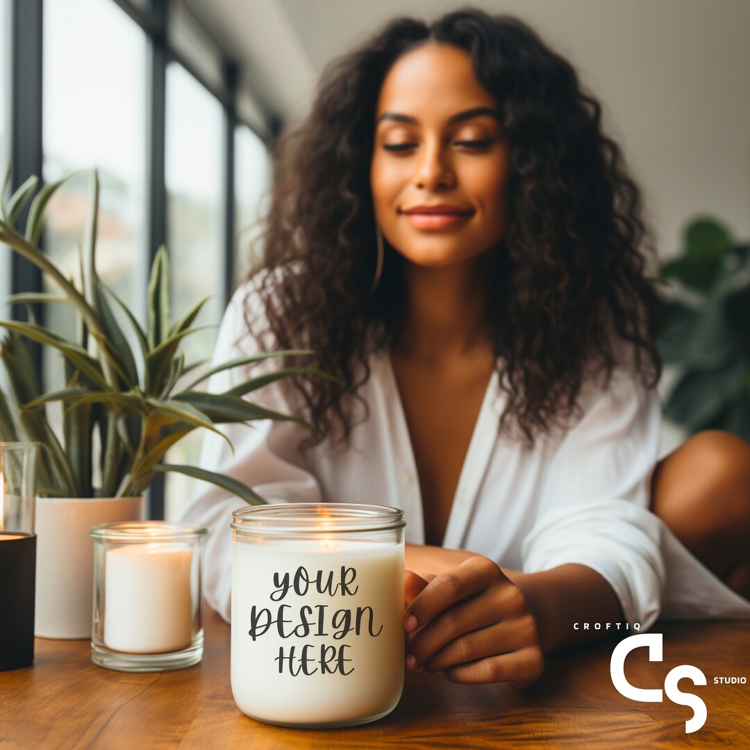 Candle Mockup Clear Candle Jar Mockup Candle Valentines Day Mockup