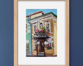 Original Oil Painting , cafe oil painting, Unique oil painting, Impressionist,Unique artwork