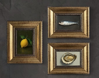 Still life Bundle DIGITAL PRINT, Oil Painting still life, sardines art, french Kitchen Art, Kitchen digital set