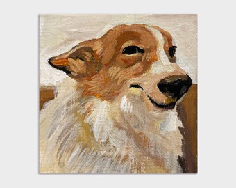 Original Dog Lover Gift, Custom Dog Portrait from Photo, Personalized Pet Painting, Emotional Artwork, Pet Owner Gift, Unframed Artwork