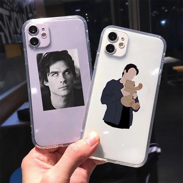 The vampire diaries inspired clear protective phone case now available for all models of iPhone 15.