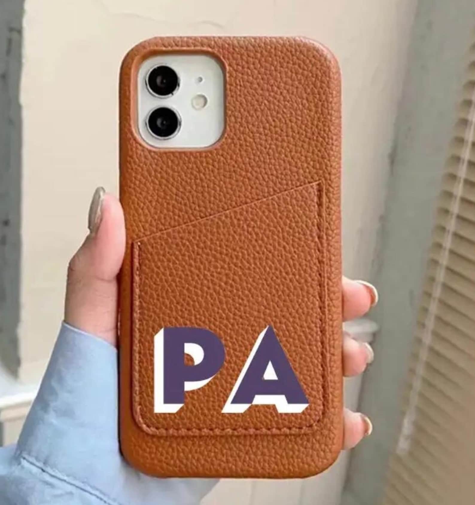 Luxury Vegan Leather Personalised Initial Phone Case Now Available for