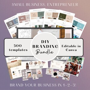 DIY Branding Package, DIY Branding Kit, Logo Kit, Business Branding Template, Editable Brand Boards, DIY Logo Design, Social Media Kit