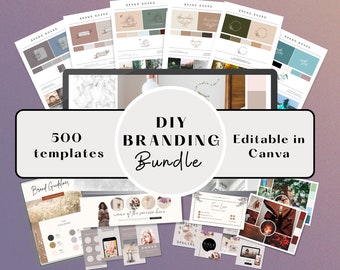 DIY Branding Package, DIY Branding Kit, Logo Kit, Business Branding Template, Editable Brand Boards, DIY Logo Design, Social Media Kit