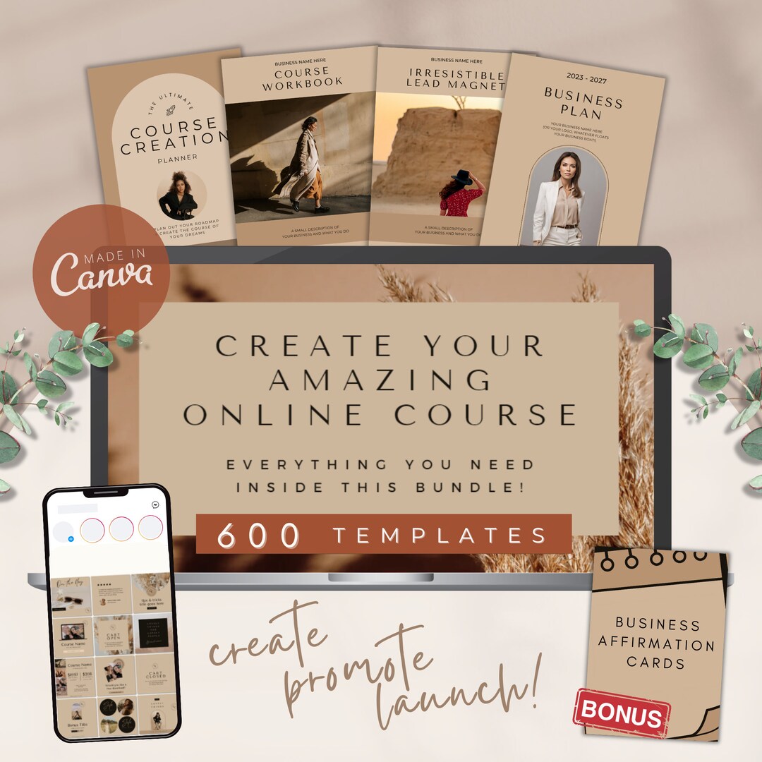 Course Creator Bundle Online Course Template Small Business Plan ...
