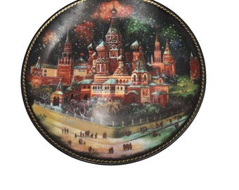 Bylinny Porslin St Basil Cathedral Collector Plåt Yuri Dubovikov 1991 Ryska