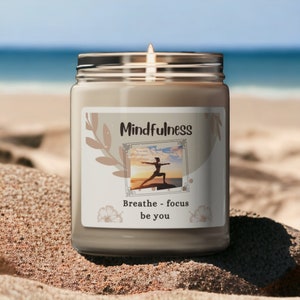 Scented candle gift idea, soy wax scented candle, motivational candle, mindfulness candle, relaxation candle, high-quality candle, high-quality aromas