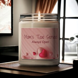 Funny gift idea for mom - scented candle in a glass with lettering