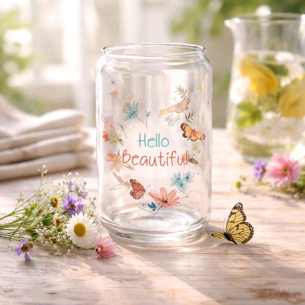 Aesthetic glass cup
