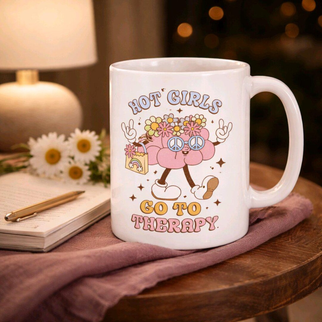 Hot Girls Go to Therapy Mug – Funny Therapy Mug, Mental Health Gift ...