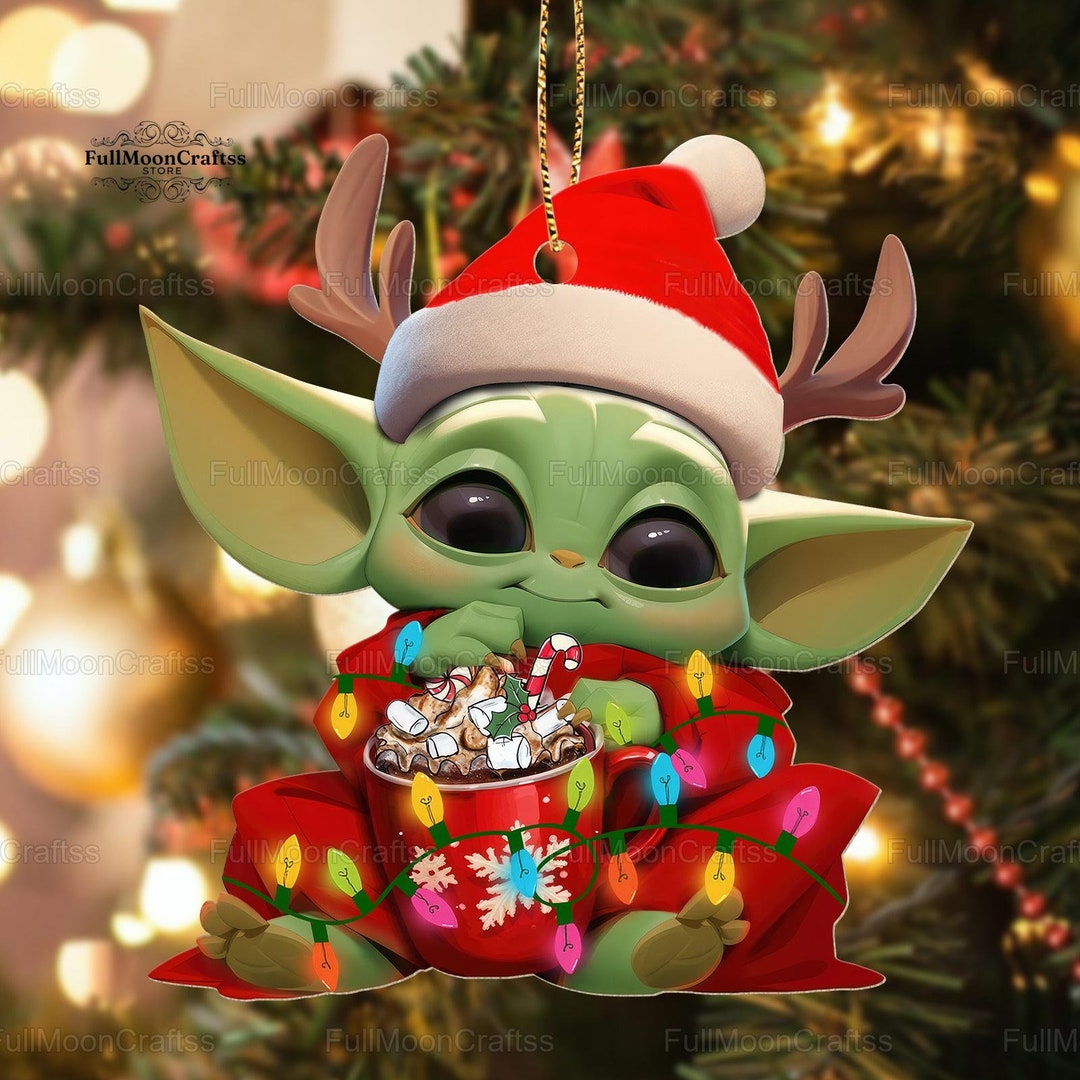 Christmas Baby Yoda Ornament Star War Ornament Baby Yoda Etsy