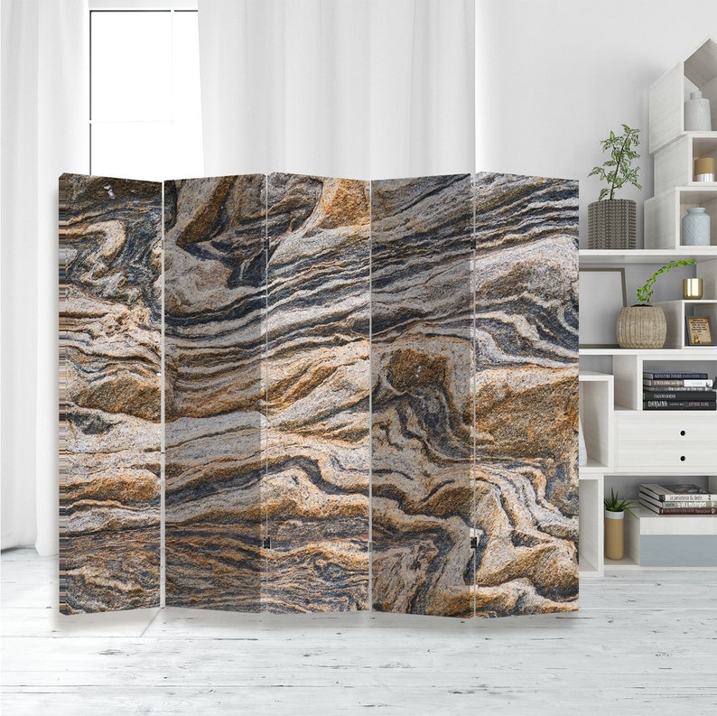 Stone Room Divider Print Dressing Screen Abstract Divider Panels Free ...
