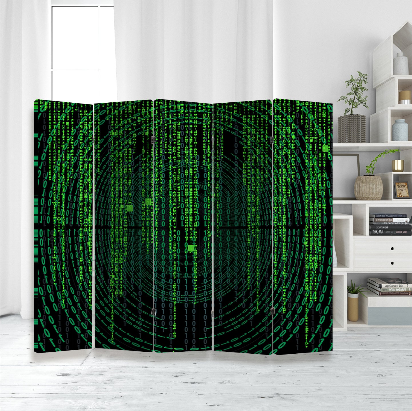 Matrix Print Canvas Room Divider Code Room Screen Hacker Room Décor ...