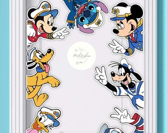 Personalized All Disney characters say Hi Disney cruise line magnet, Family cruise magnet 2024, Mickey & friends Princess Toy Story magnet