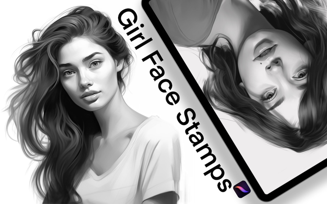 Female Procreate Girl Faces Procreate Stamps Procreate Etsy