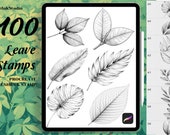 Procreate Leaf Stamps: 100+ Botanical Brushes, Tattoo Reference
