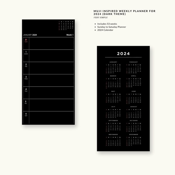 Muji Inspired Planner Etsy