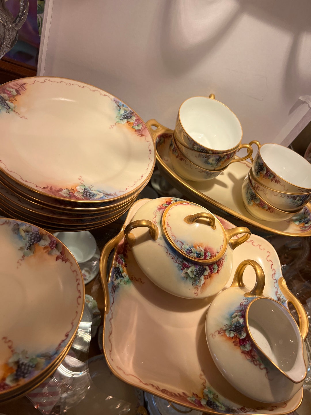 Vintage Nippon Hand Painted Japanese Tea Set Etsy