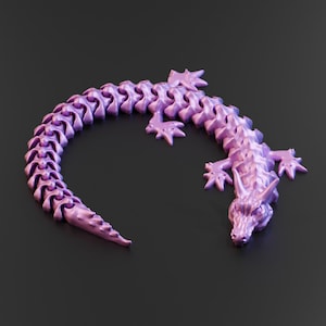 Articulated flexi dragon fidget toy | STL file