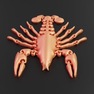 Articulated lobster fidget toy | STL 3D Model