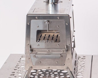 Stainless steel tent stove! Mini stove with chimney using wood or pellets! A tiny stove for a tent or camper! Stove for outdoor camping!