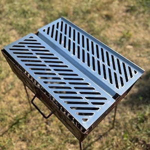 Stainless steel grill grate. Barbecue, grill. BBQ. Mangal!