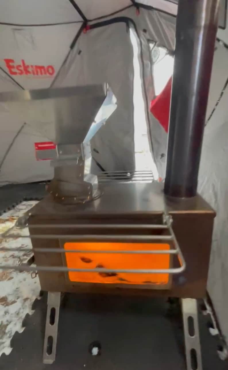 Pellet Burner for Wood Stoves With Gravity Feed of Pellets Etsy