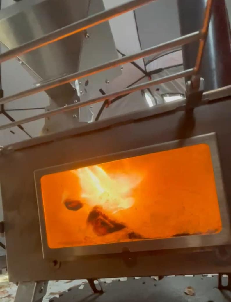 Pellet Burner for Wood Stoves With Gravity Feed of Pellets Etsy