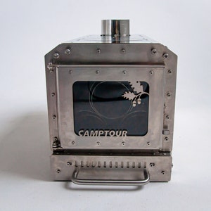 Stainless steel stove using wood and pellets! Camping stove multi-fuel mini cook stove for heating and cooking tent stove!