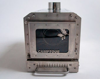 Stainless steel stove using wood and pellets! Camping stove multi-fuel mini cook stove for heating and cooking tent stove!