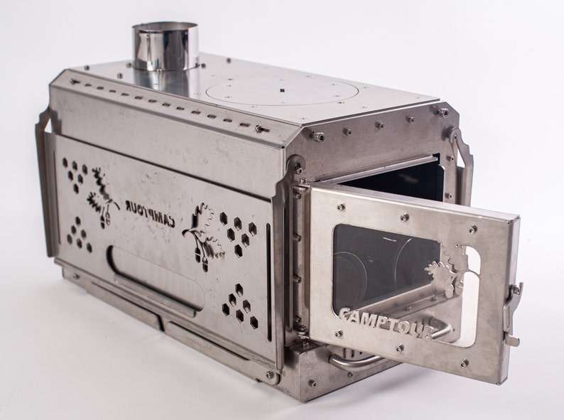 Mini Pellet Stove Complete With Chimney! Hot Tent Stove Using Wood or ...