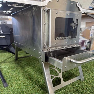 Portable reliable wood-fired stove! Mini stove for camping! Stainless steel tent stove with chimney! Great camping stove!