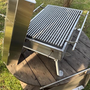 BBQ! Mangal! Grill hibachi! Grill with a heavy grid and a lid! Wood grill! Charcoal grill! Barbecue stainless steel!