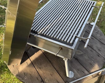 BBQ! Mangal! Grill hibachi! Grill with a heavy grid and a lid! Wood grill! Charcoal grill! Barbecue stainless steel!