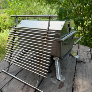 ¡Parrilla hibachi de mesa de acero inoxidable con tapa!