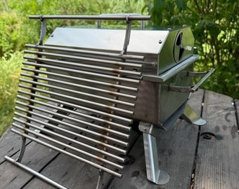 Stainless steel tabletop hibachi grill with lid!