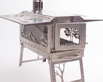 Tragbarer Campingkocher Multi-Fuel Mini Kocher Kocher zum Heizen und Kochen von Zeltkocher!
