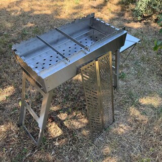 Griglia Portatile Pieghevole KKPLZZ Per Barbecue E Campeggio – Acciaio Inox Con Borsa