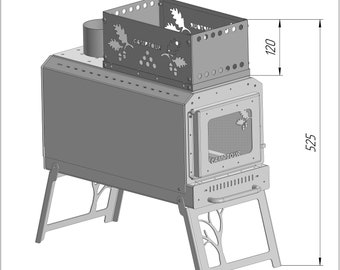 Stove for a mobile sauna! Sauna tent! Powerful portable stove with chimney for large tent or outdoor camping! Steam room!