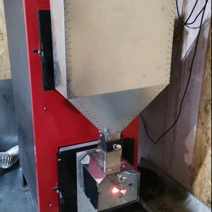Pellet burner with gravity feed of pellets, which can be installed on any wood stove or boiler! Powerful non-electric pellet burner 25KW!