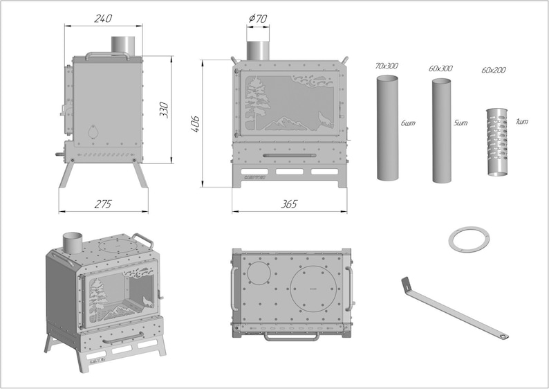 Pellet Fireplace With External Air Supply Etsy