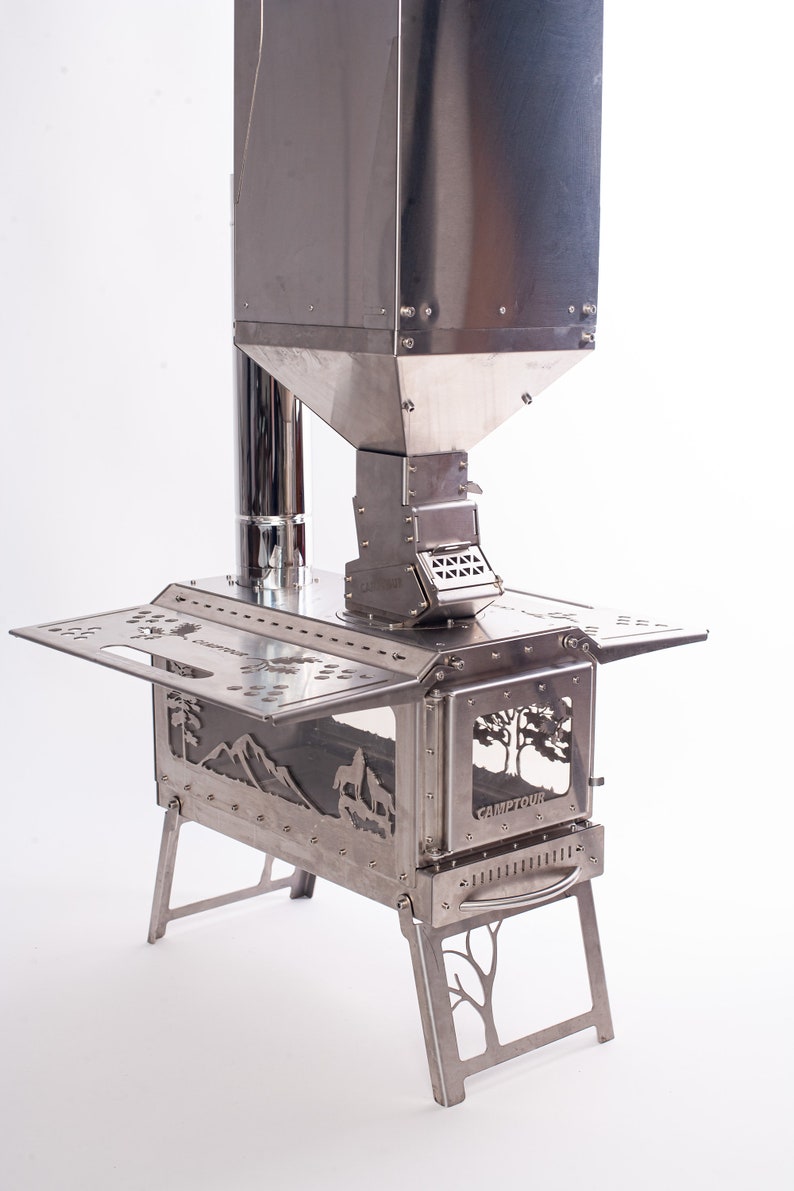 Nonelectric Pellet Burner Pellet Burner for Solid Fuel Stoves and Fireplaces With Gravity Feed