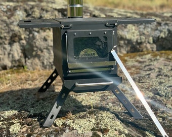 Potbelly stove!Wood stove for travel!Tent mini stove with chimney. Stove for outdoor camping. Portable camp stove for the garden or terrace!