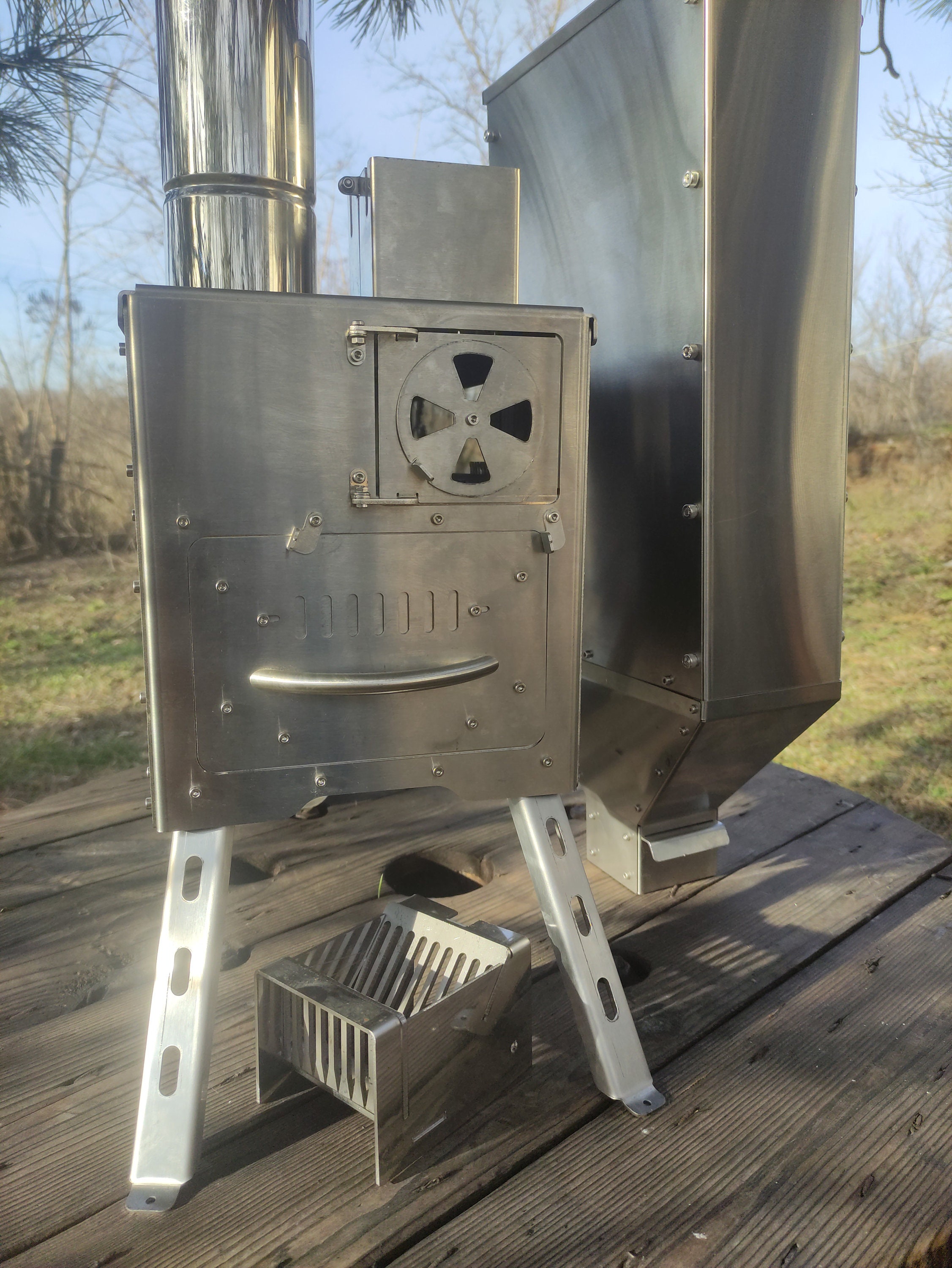 Powerful Stove for Outdoor Camping or Small Spaces! Gravity Feed Pellet ...