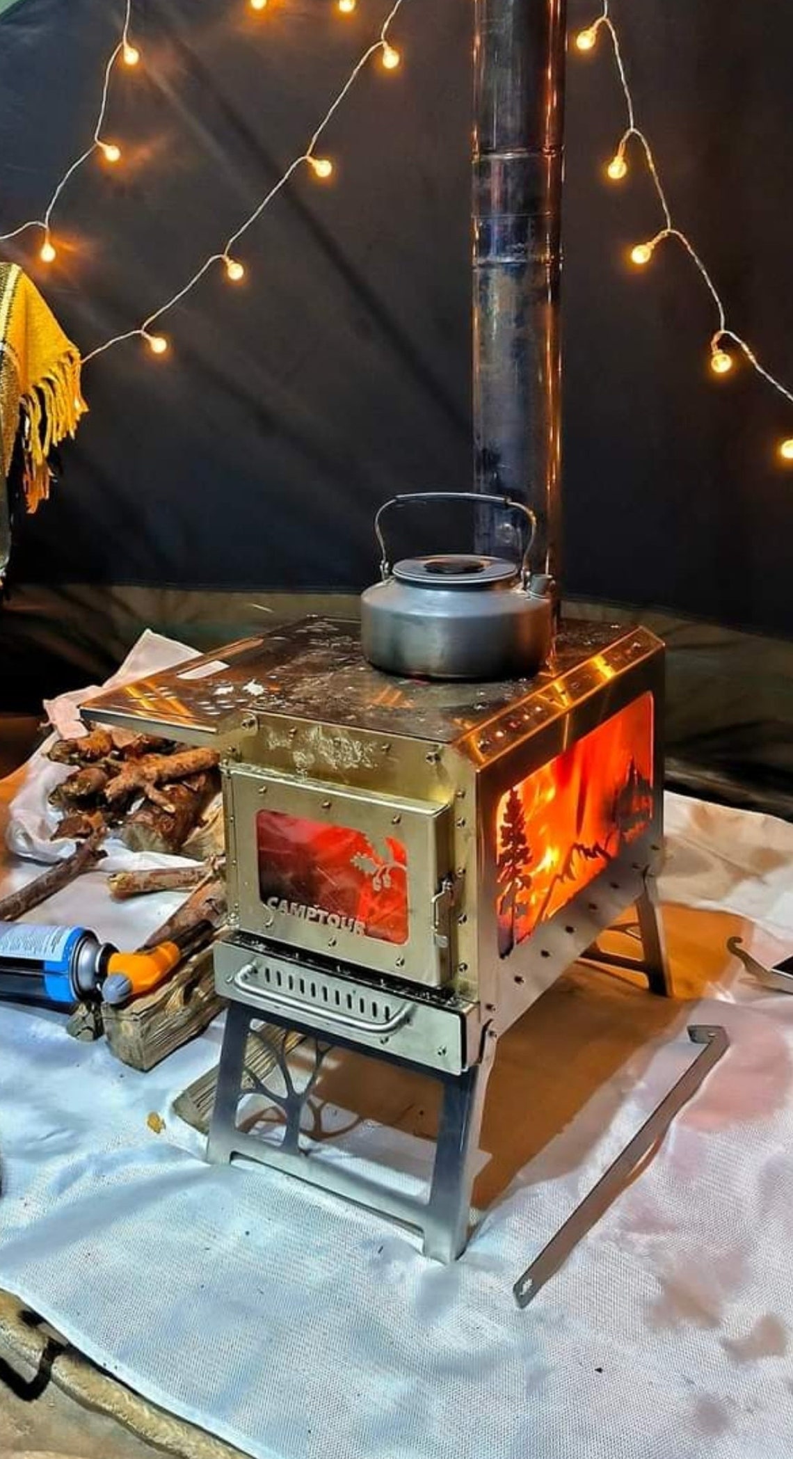 Wood Burning Stove for Tents or Small Spaces Outdoor Camping Stove With ...