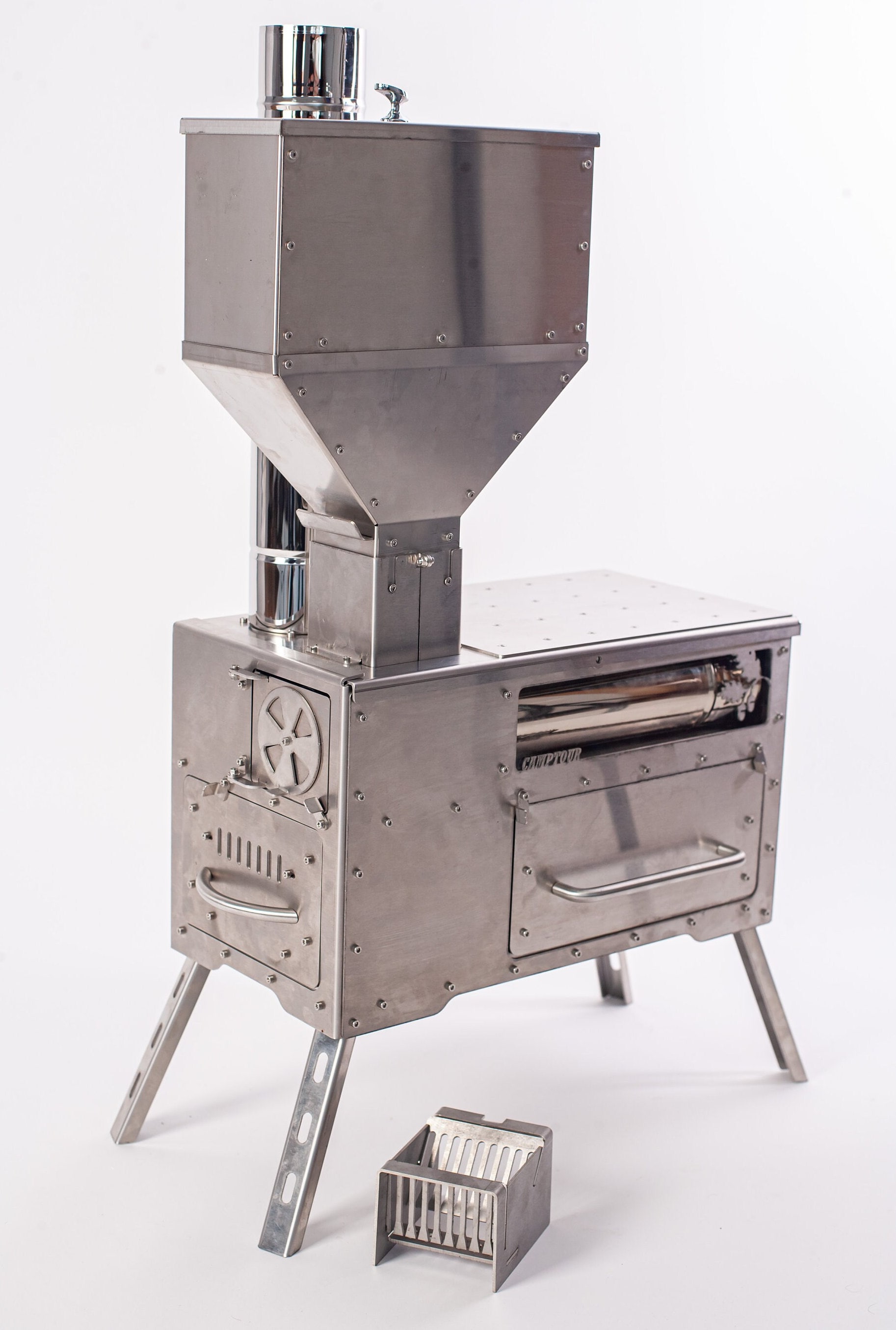 Powerful Stove for Outdoor Camping or Small Spaces! Gravity Feed Pellet ...