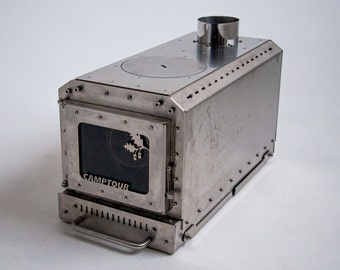 Portable mini stove for large tents and also for outdoor camping! Stove with a chimney!