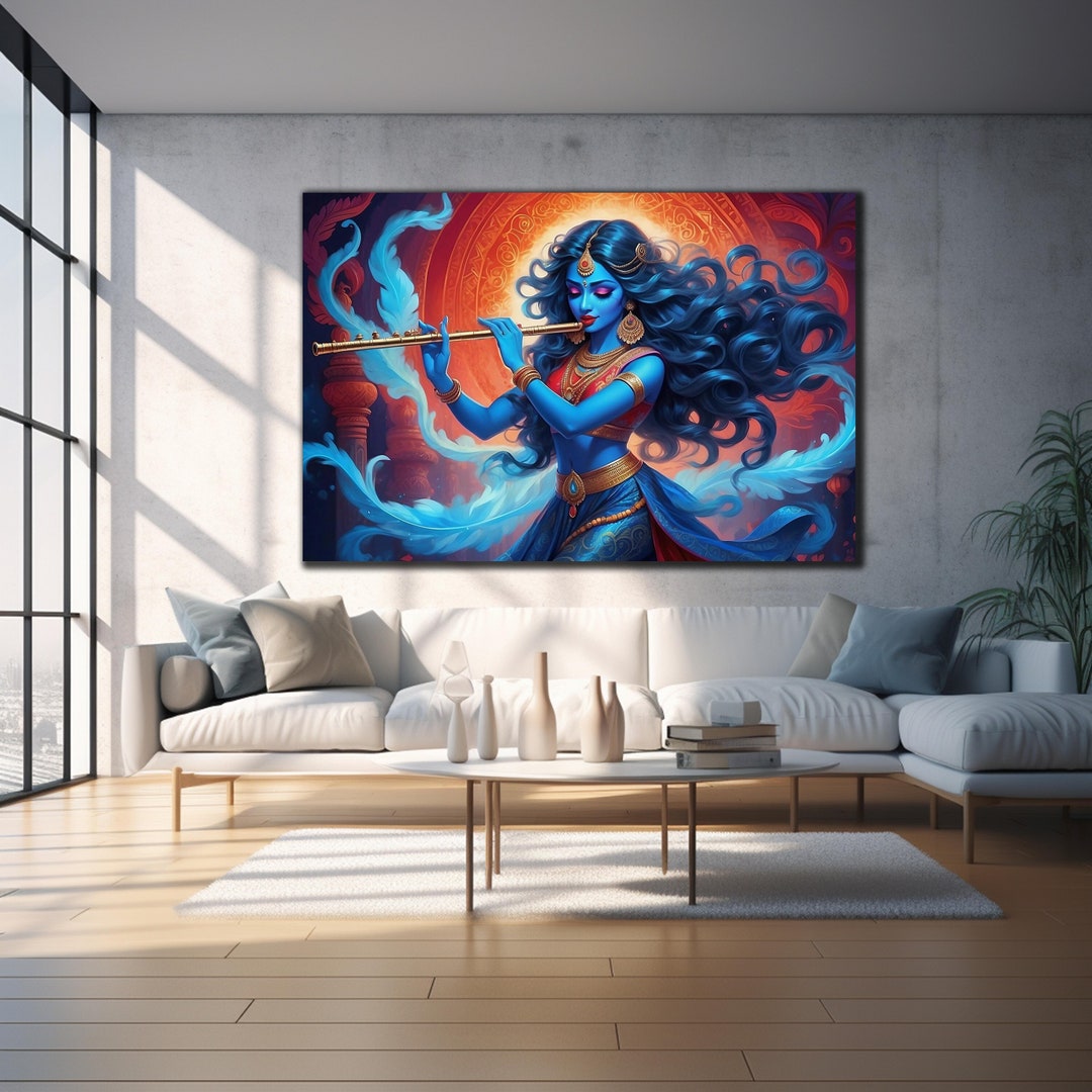 Krishna Wall Art,tempered Glass Wall Art,glass Printing,large Glass